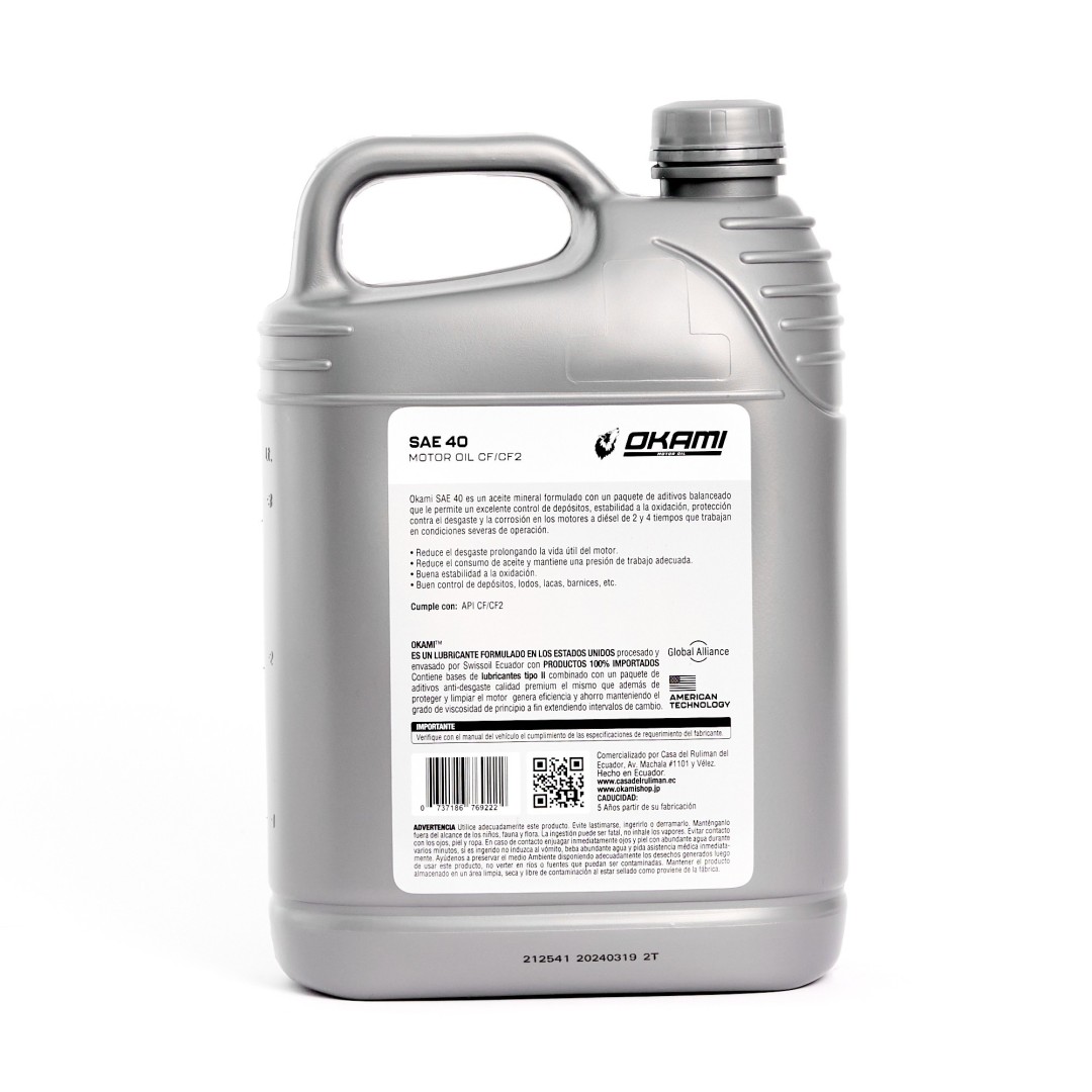 MOTORES DIESEL ACEITE SAE 40 API CF/CF2 1GL