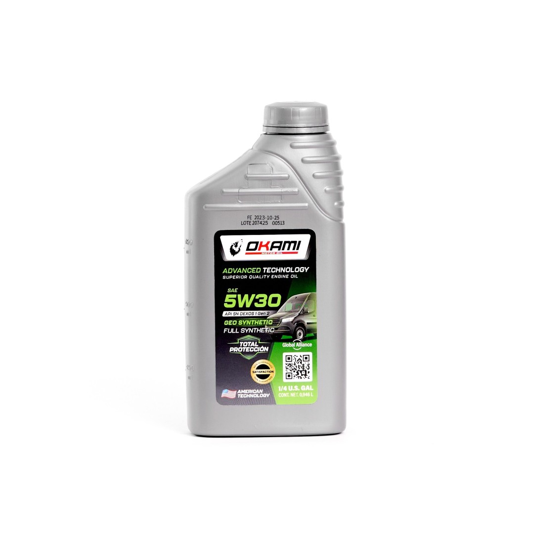 MOTORES GASOLINA ACEITE SAE 5W30 FULL SYNTETHIC SN 1LT