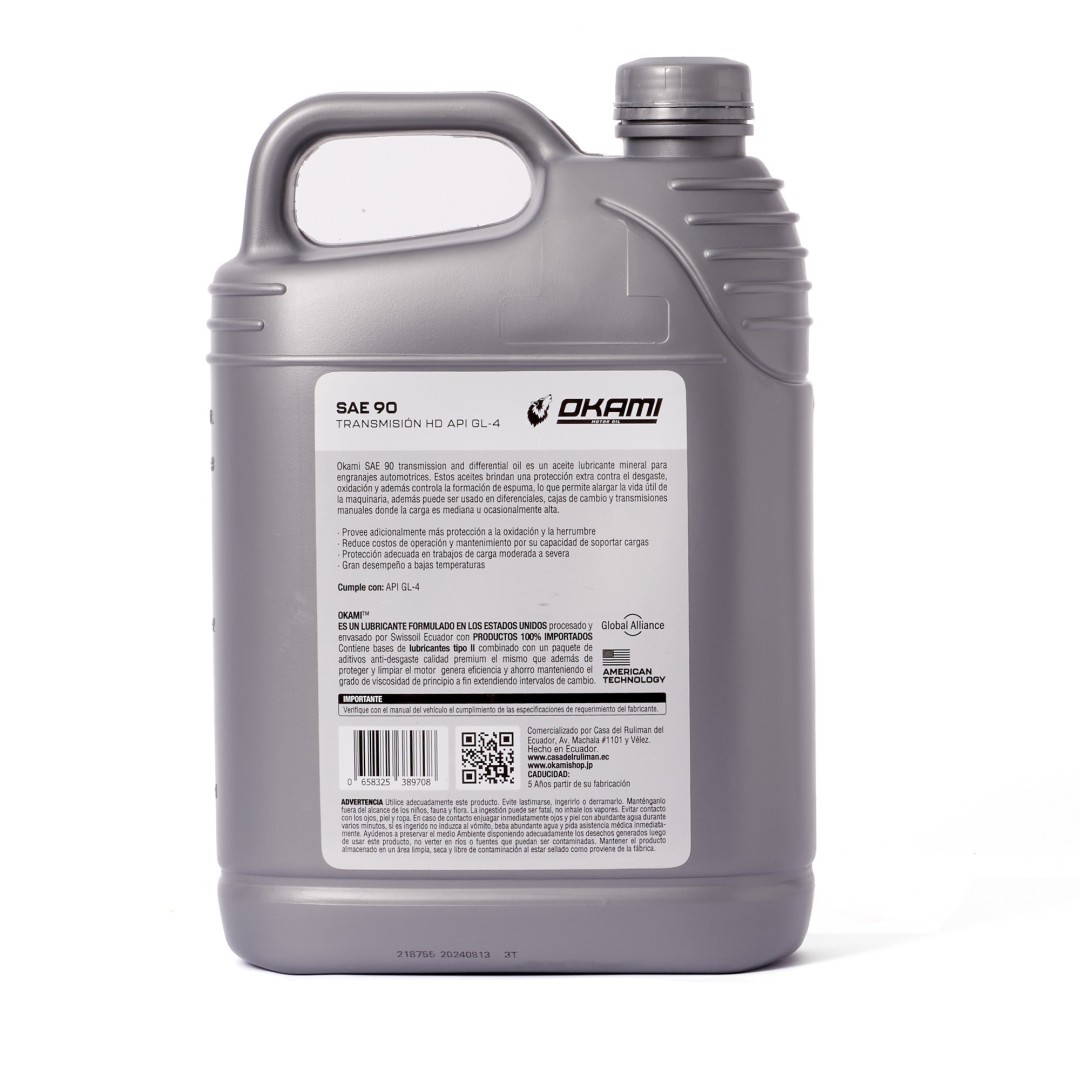 TRANSMISIONES MANUALES Y DIFERENCIALES ACEITE SAE 90 GL-4 1GL