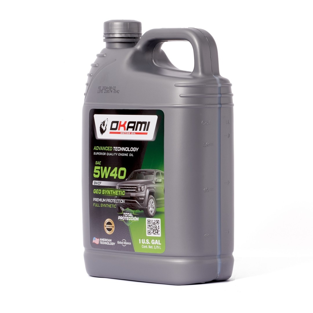 MOTORES GASOLINA ACEITE SAE 5W40 FULL SYNTETHIC SN/CF  1GL